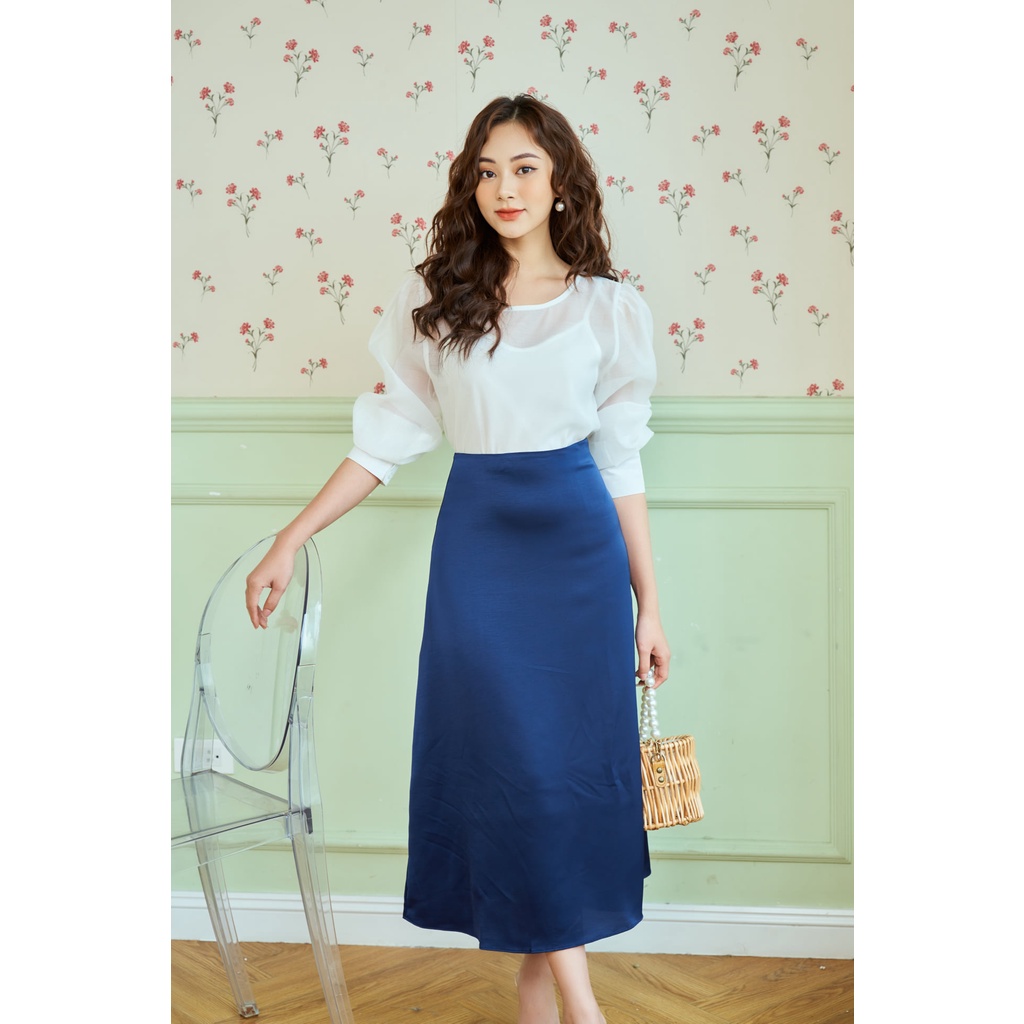 Ceci Cela - Chân Váy Dài Lụa Thanh Lịch Gored