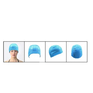 Mũ bơi vải 3D chống bí Speedo xanh nhạt