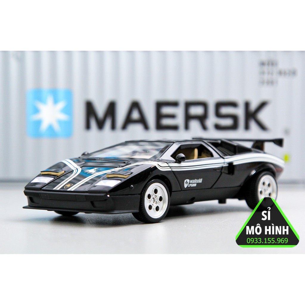 [ Sỉ Mô Hình ] Mô hình siêu xe Lambo Countach 1:32 Đen