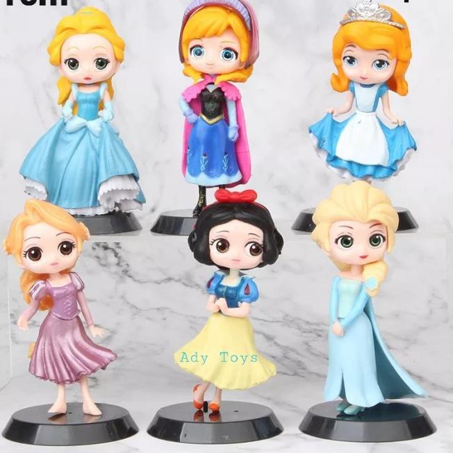 Disney Set 6 Mô Hình Nhân Vật Công Chúa Bạch Tuyết / Elsa / Anna / Alice Trong Truyện Cổ Tích