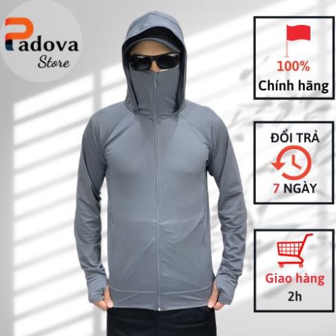 Áo chống nắng nam kéo cao che mặt, tay áo dài che mu bàn tay chống tia UV thông hơi, thoáng mát PADOVA - PV02 xịn