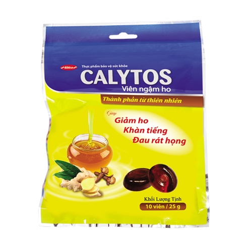 VIÊN NGẬM THẢO DƯỢC CALYTOS  -  100% TỪ THIÊN NHIÊN - GIẢM HO - GIẢM ĐAU RÁT HỌNG - GIẢM KHÀN TIẾNG