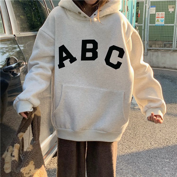 Áo Khoác Hoodie Nỉ Có Mũ Form Rộng ABC Nhiều Màu Unisex Nam Nữ Ulzzang | WebRaoVat - webraovat.net.vn