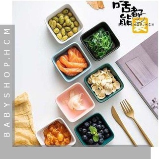 bát sứ ăn dặm hình vuông