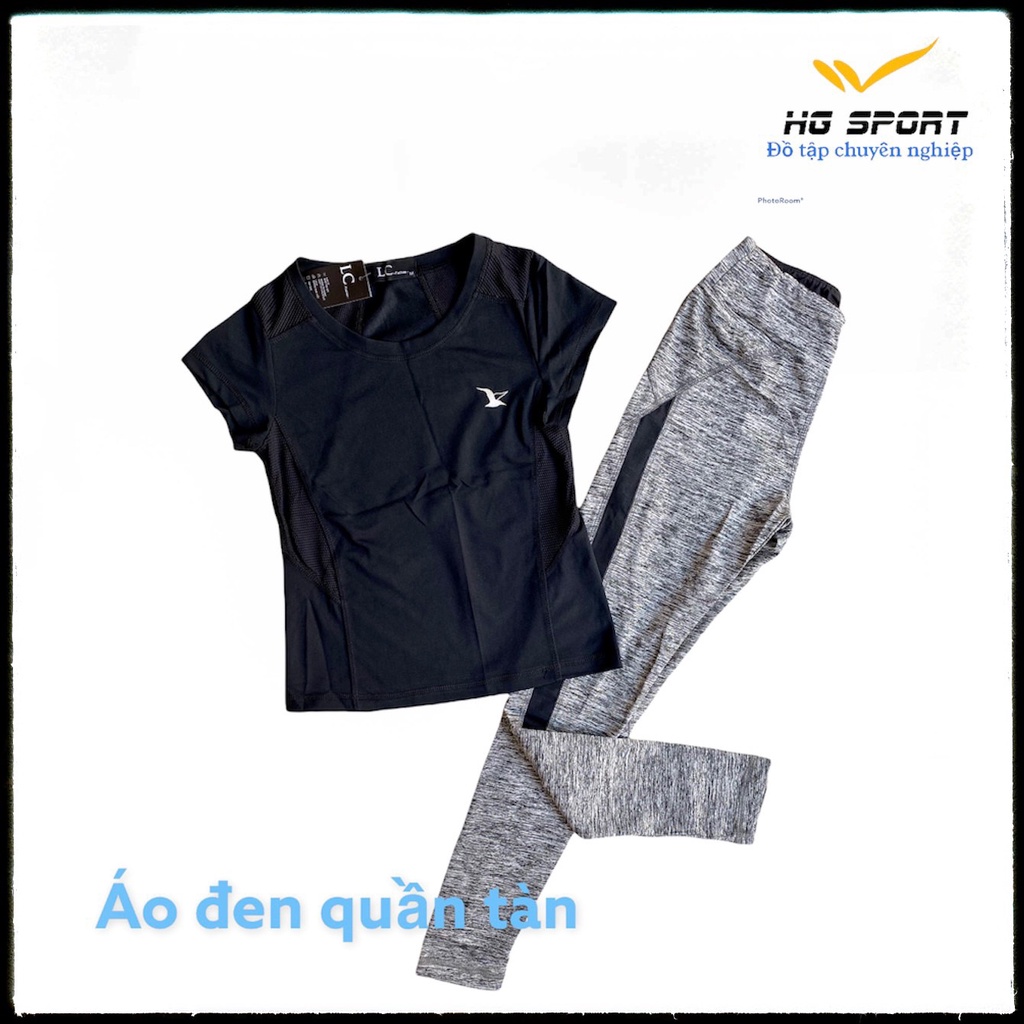 Đồ Tập Gym Bộ Đồ Tập Yoga , Thể Thao Nữ Quần Dài Lưng Cao, Áo Ngắn Tay Hg Sport SD05