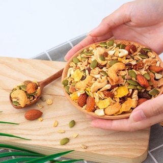 Granola Siêu Hạt Mix 8 NHALAM FOOD Loại Hạt Ăn Kiêng Giảm Cân Thêm Hạt Điều, Óc Chó, Gạo Lứt