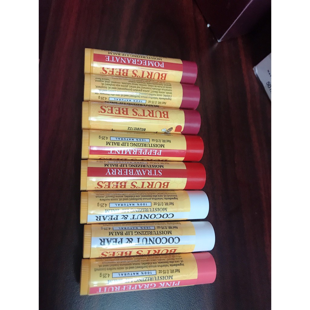 Son dưỡng môi thiên nhiên Burt’s Bees không màu dưỡng ẩm lâu và không thâm môi - Natural Lip Balm Burts Bee