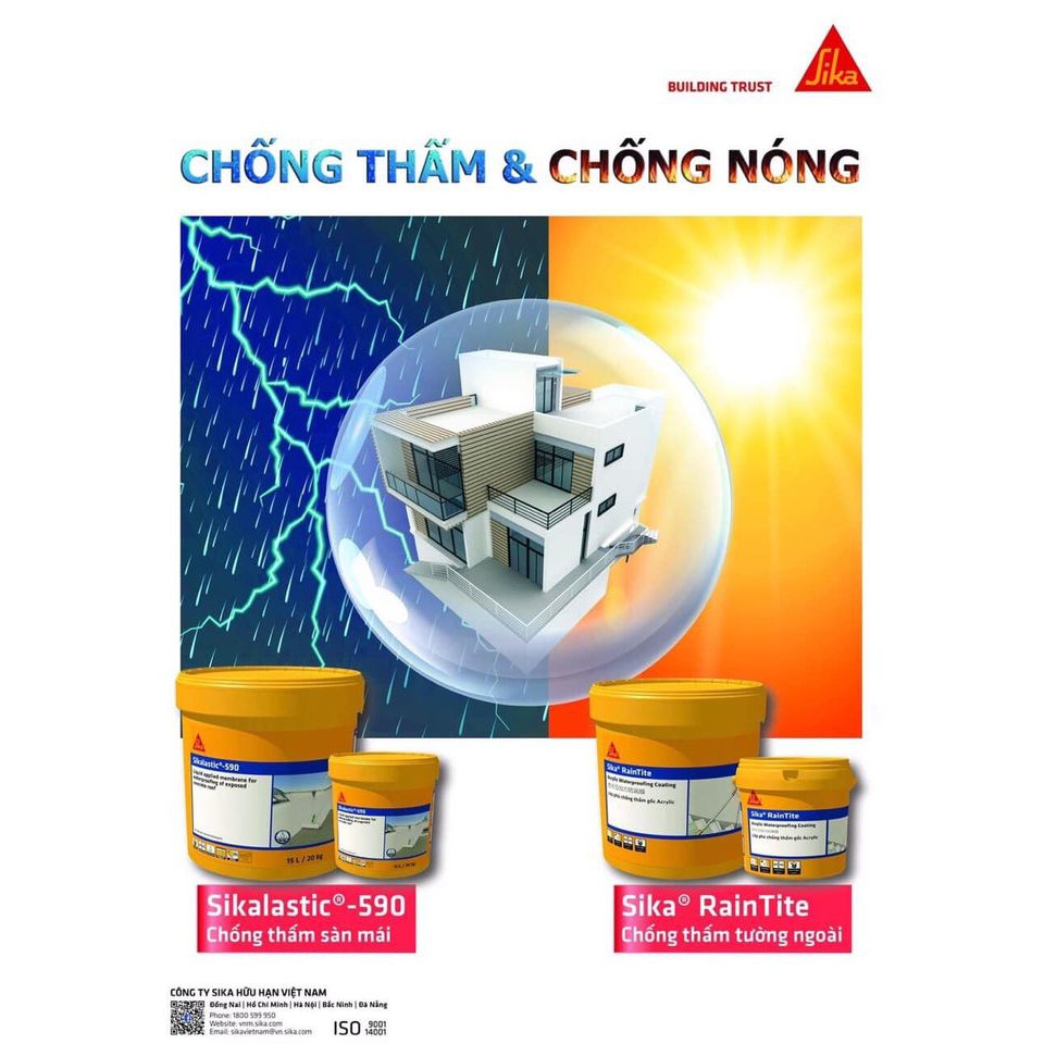 Sika RainTite 20kg/thùng Chất chống thấm gốc Acrylic