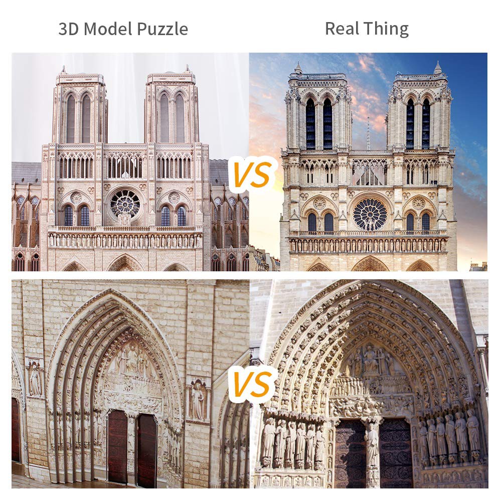 Mô hình giấy 3D CubicFun - Notre Dame de Paris (MC260h) cực đại