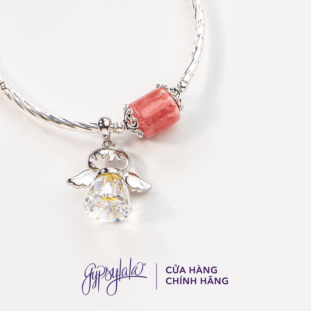 Vòng Tay Lu Thống Đá Đào Hoa Charm Thiên Thần SP004109 Gypsy.lala