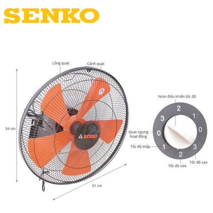 SHIP GRAP   ☀️Combo 2  ☀️ Quạt treo 2 dây CN 4,5 Tấc Senko T1886 (Hàng Chính Hãng) [Tuấn Yến]