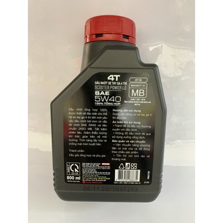 Nhớt Motul Scooter Power LE 5W40 Bình 800ml