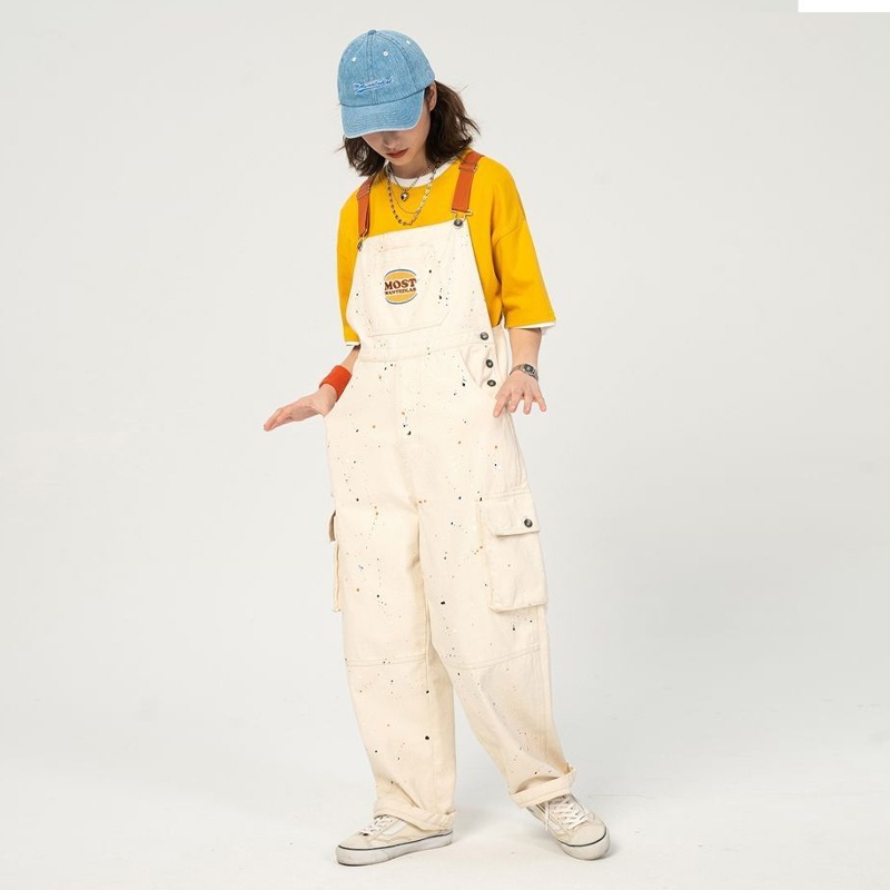 Quần Yếm denim Thời Trang Retro Trẻ Trung Dễ Phối Đồ Cho Nam