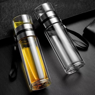 Bình pha trà thủy tinh có lọc trà inox và cốc uống nước