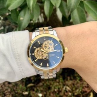 Đồng Hồ Cơ Nam Automatic Byino Chính Hãng- Đồng Hồ Nam Dây Kim Loại Chống Nước 5ATM Bảo Hành 24 Tháng Cho Xem Hàng