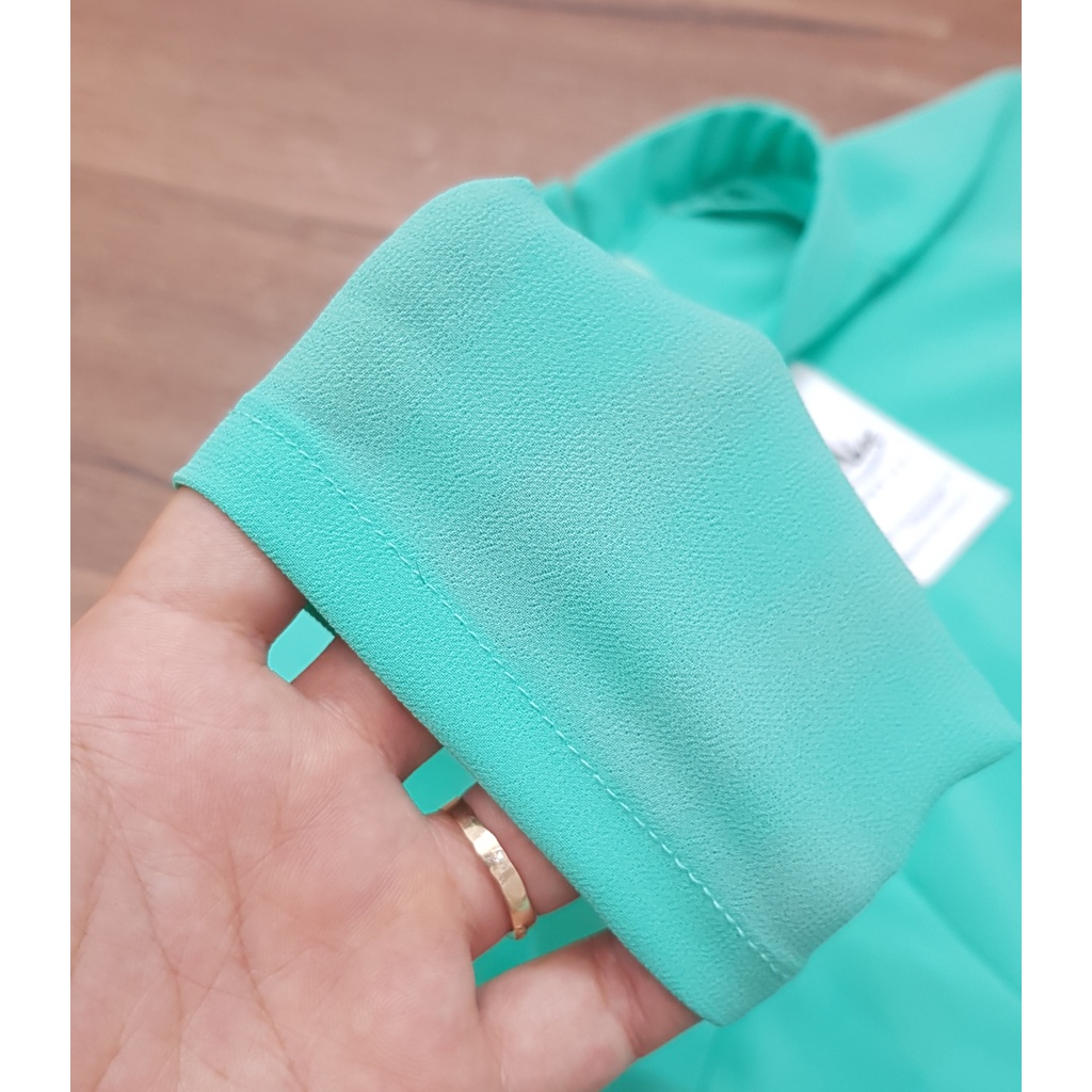 Áo Dài Truyền Thống Chifon 4 tà Màu Xanh Ngọc- Ao Dài Min | BigBuy360 - bigbuy360.vn