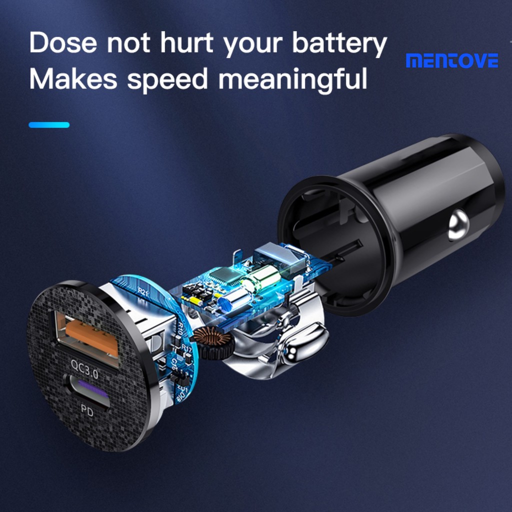 Tẩu Sạc Nhanh 48w Qc3.0 Mini Usb Type-C Pd Cho Xe Hơi