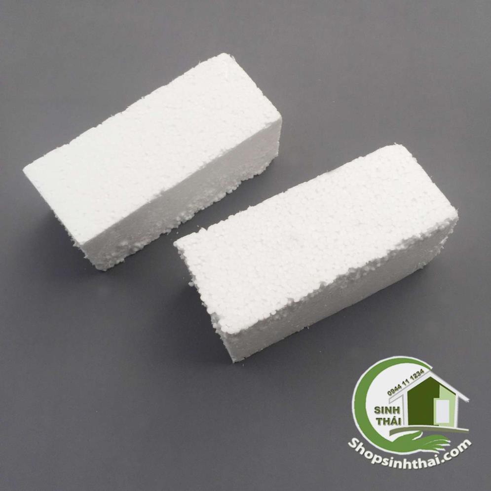 Mút xốp trắng cắm hoa giả, làm mô hình - mút xốp EPS cục vừa 25cm x 10cm x dày 10cm