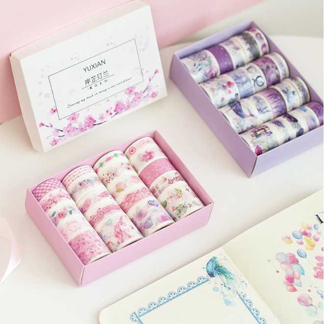 Set 20 Cuộn Băng Dính Washi Tape Trang Trí Scrapbook, Planner [ 046 ]