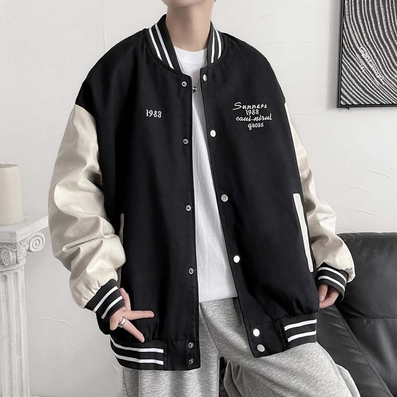 Áo Khoác Bomber Jacket Dù 2 Lớp 1988 Varsity Form Rộng Nam Nữ Unisex Phong Cách Hàn Quốc Ulzzang