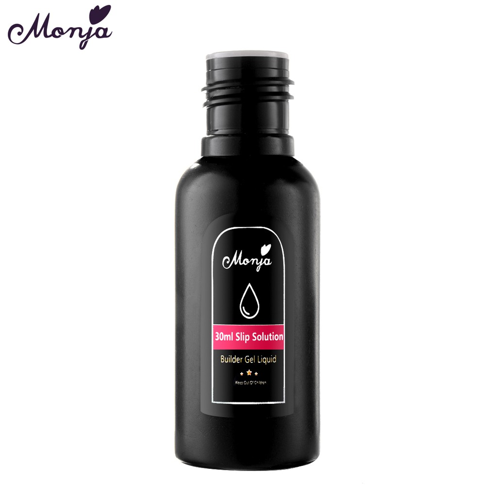 Monja 30ml Nail Art Enhancement Slip Solution Use with Acrylic UV Builder Gel Nail Quick Extension Nail Liquid DIY Manicure Tool