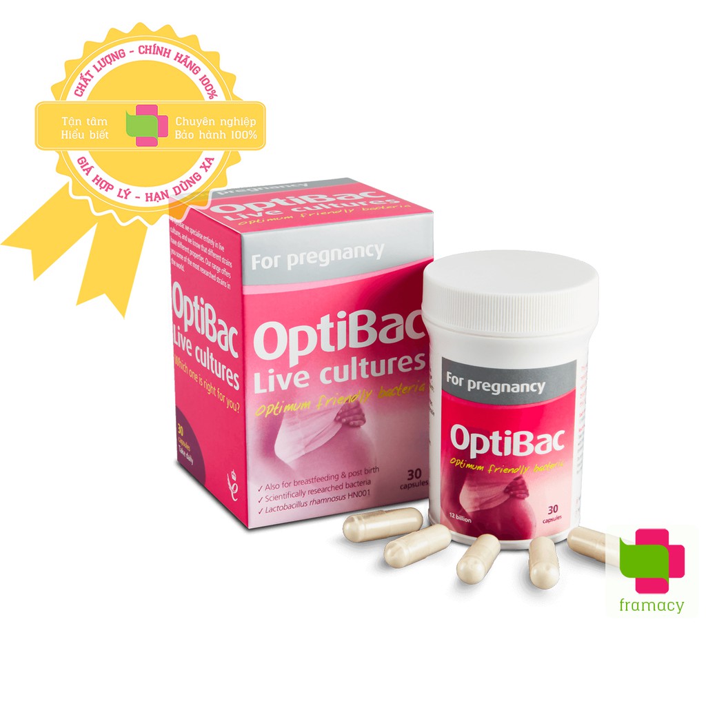 Men vi sinh Optibac Probiotics For pregnancy, Anh (30 viên) cho bà bầu và mẹ sau sinh