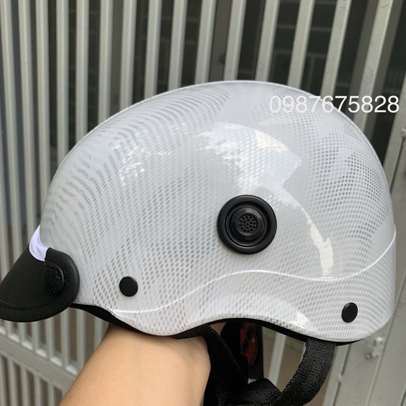 {ẢNH + VIDEO THẬT } Nón nửa đầu nhúng carbon mẫu mới nhất