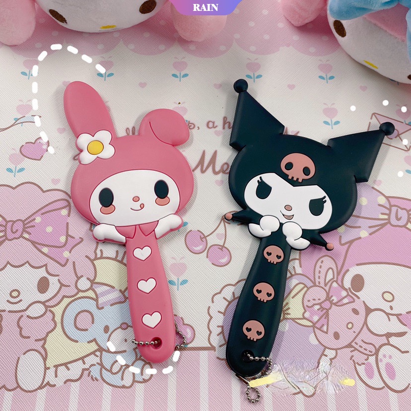 SANRIO Gương Trang Điểm Cầm Tay Họa Tiết Hoạt Hình Dễ Thương