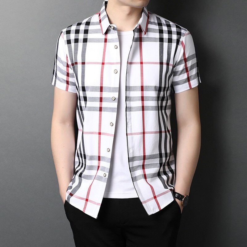 Áo Sơ Mi Burberry Ngắn Tay 2021 Size M-3Xl 004475