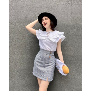 MINX - Áo String Tie Ruffle Blouse