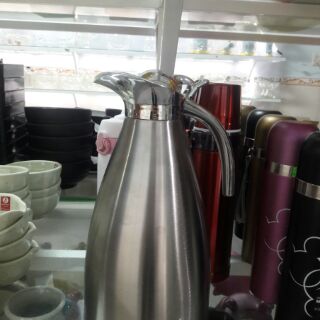 ẤM BÌNH NƯỚC INOX 2L TRẮNG (HÌNH THẬT)