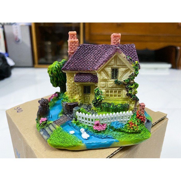 CẢNH NHÀ TRANG TRÍ HỒ CÁ NON BỘ 8X7X6CM