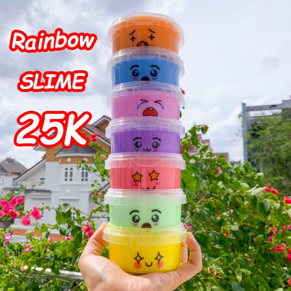 [Best Seller] Basic Slime Hộp 200Ml Hàng Cao Cấp Có Đủ 7 Màu - Đồ Chơi Chất Nhờn Ma Quái Gíup Thư Giãn