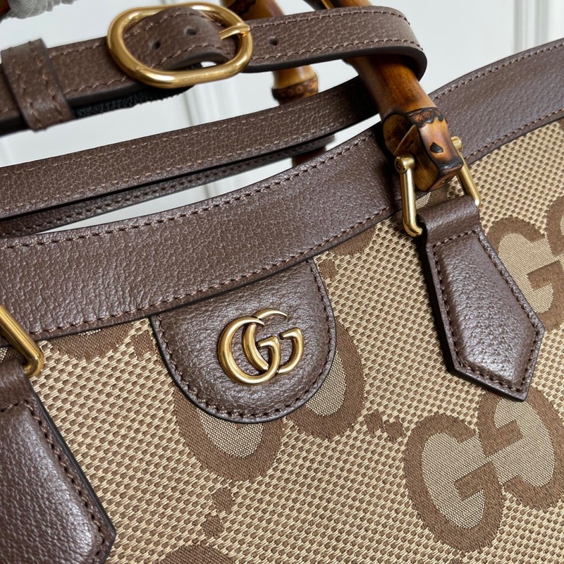 Túi xách nữ da thật cao cấp Gucci GC Tote quai gỗ size 35 hàng vip 1-1