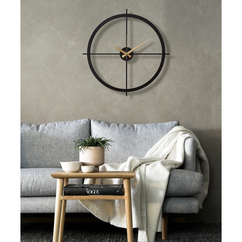 Đồng Hồ Treo Tường CNC Decor Kim Trôi Trang Trí Phòng Khách, Phòng Ngủ, Quán Cafe, Phong Cách Tối Giản HAPPY DECOR DH010