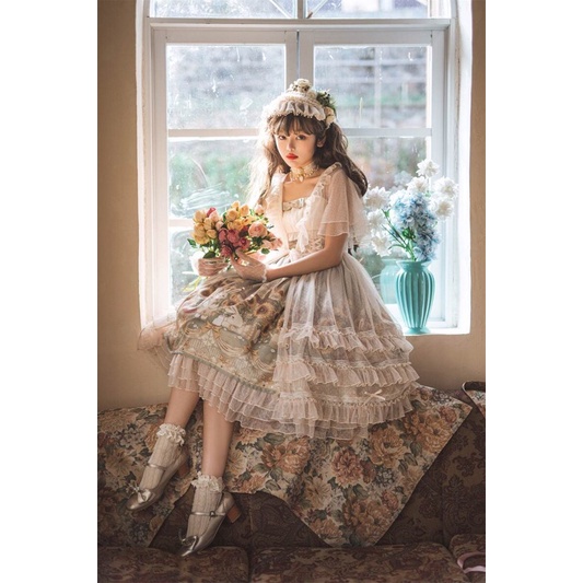 YAS0825-Váy Lolita hoa hướng dương