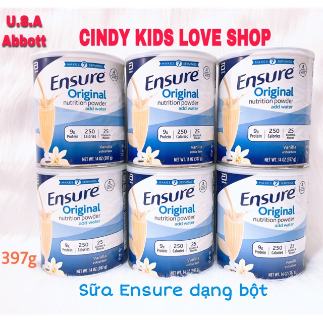 Sữa Bột Ensure 397g dành cho người lớn