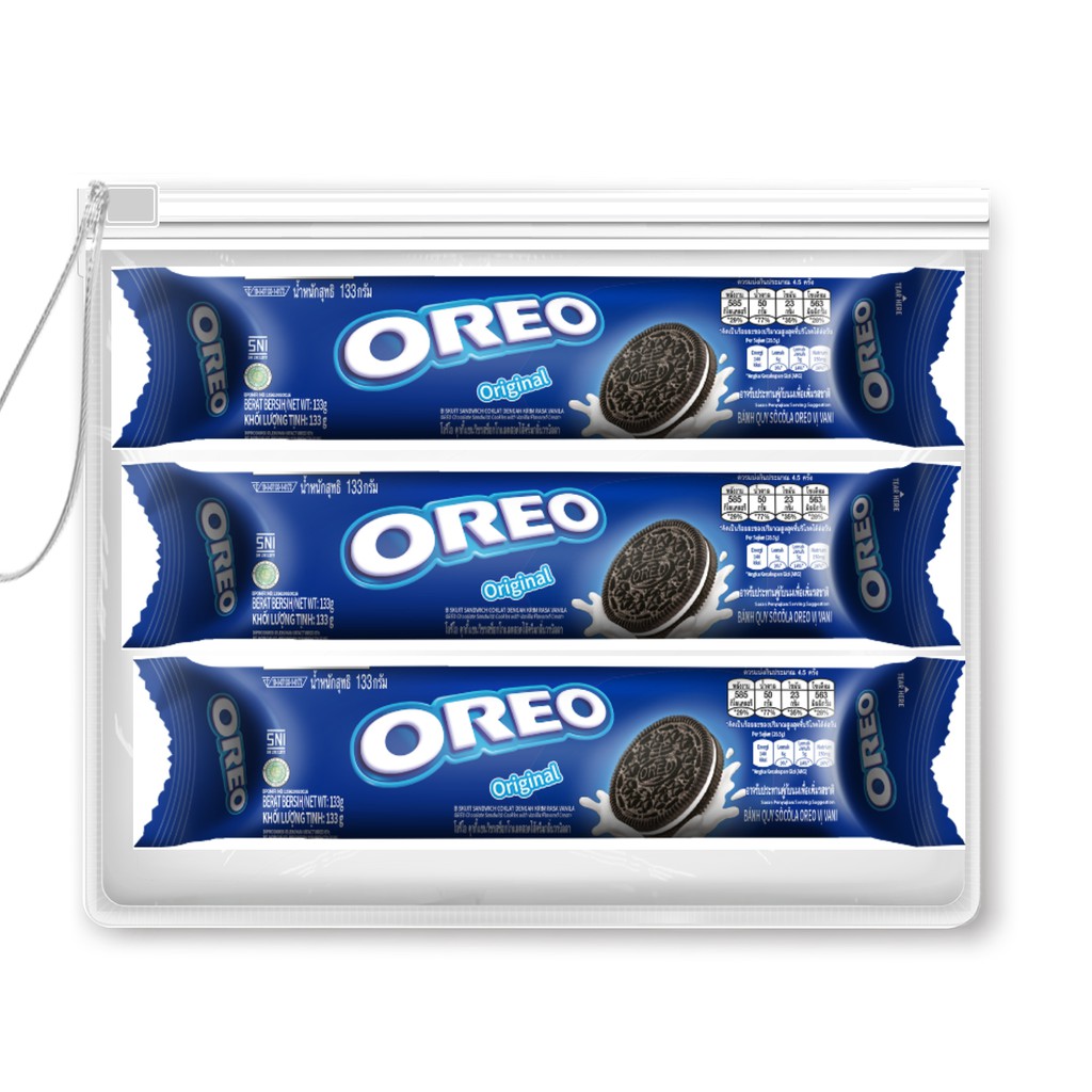 Bánh Oreo Thỏi Vani/Dâu/Chocolate 133gr/Gói