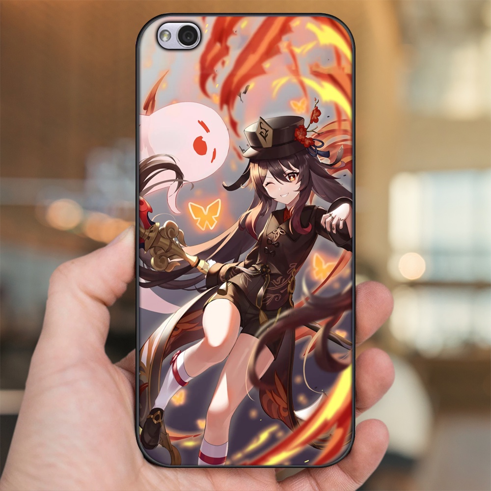 Ốp lưng Xiaomi Redmi 5A viền đen in hình Hutao Genshin Impact