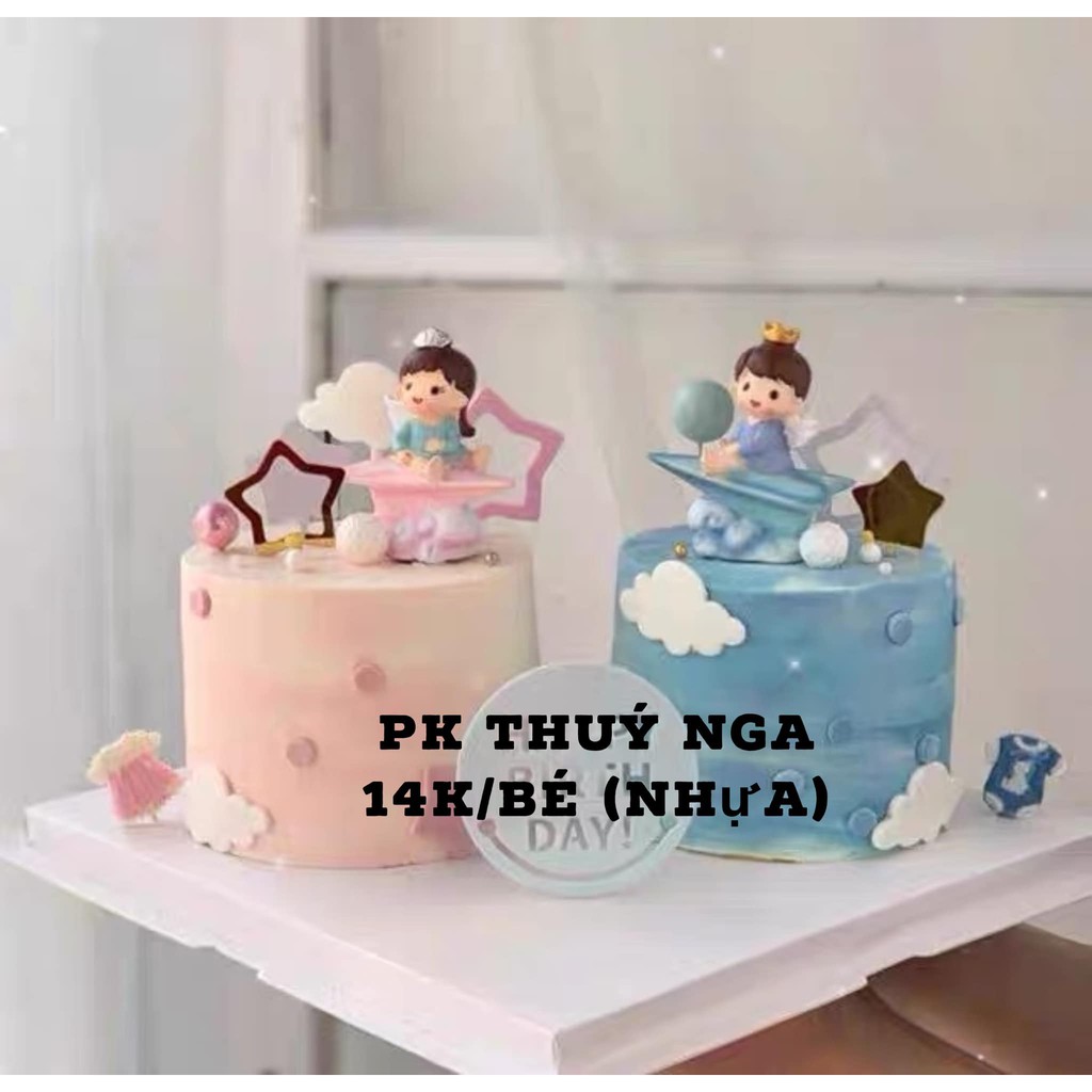 Em bé thiên thần ngồi mây (nhựa)