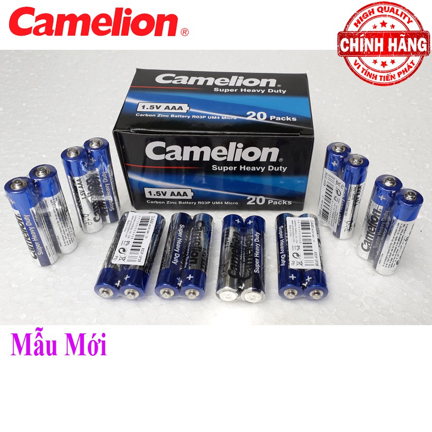 Hộp 40 viên Pin Tiểu AAA (3A) Camelion Super Heavy Duty Battery 1.5V (mẫu mới)