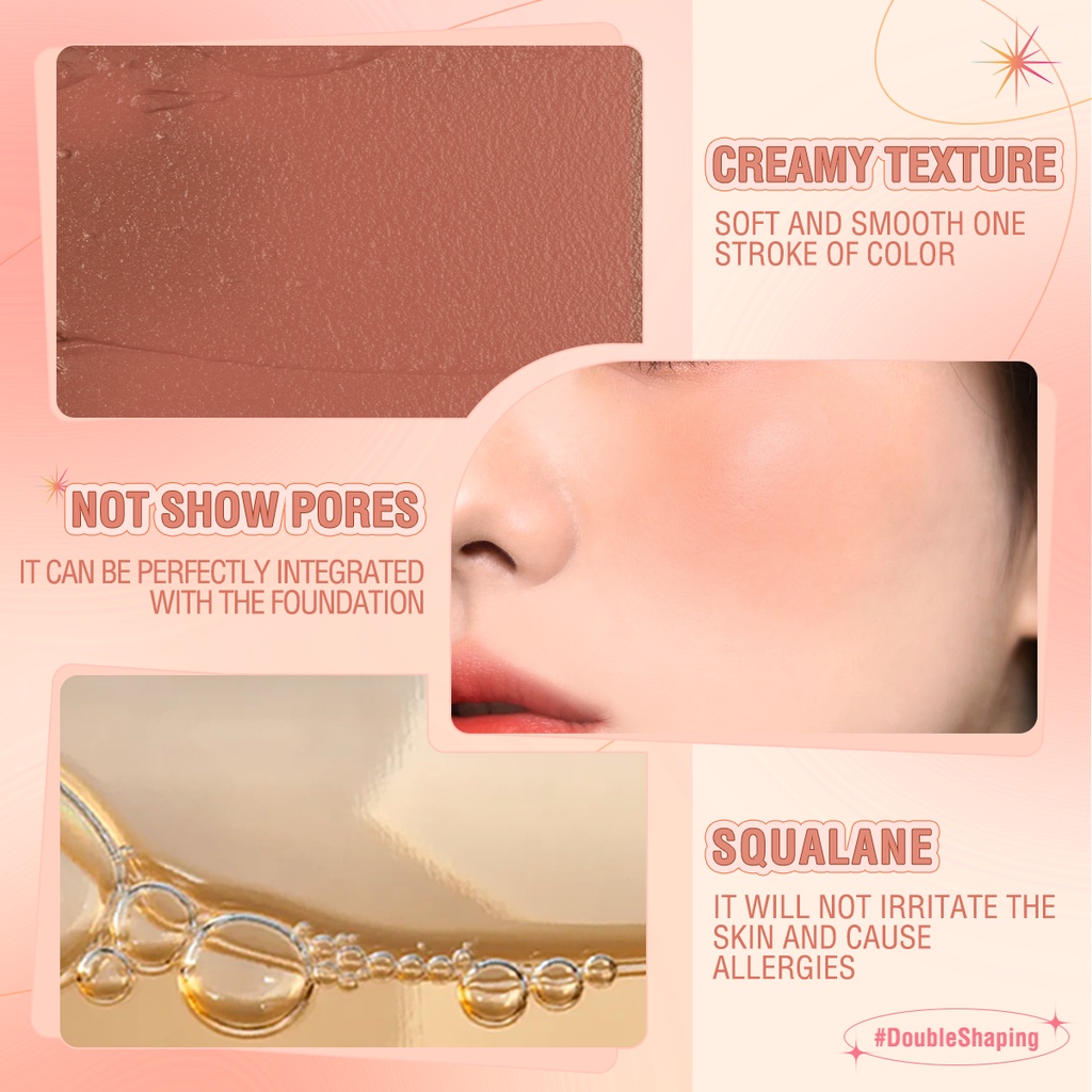 Phấn má PINKFLASH DUO 2 trong 1 trang điểm dễ dàng tiện dụng 30g