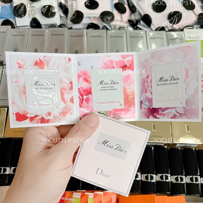Miss Diior Sample Card - Vial Nước Hoa 3 mùi hương