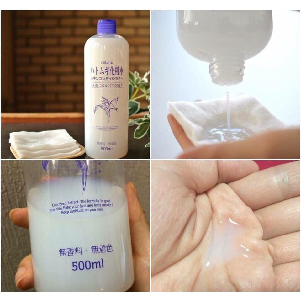 Nước hoa hồng Naturie Hatomugi Skin Conditioner Lotion 500ml