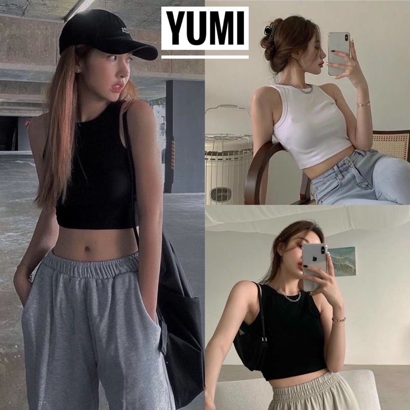 Áo Thun Ba Lỗ Nữ YUMI BÁN SỈ Áo thun ba lỗ co giãn ôm body thể thao năng động