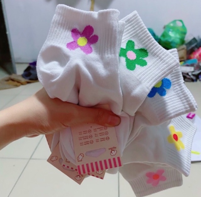 Vớ / tất hình hoa 5 cánh sắc màu ullzang HOT TREND