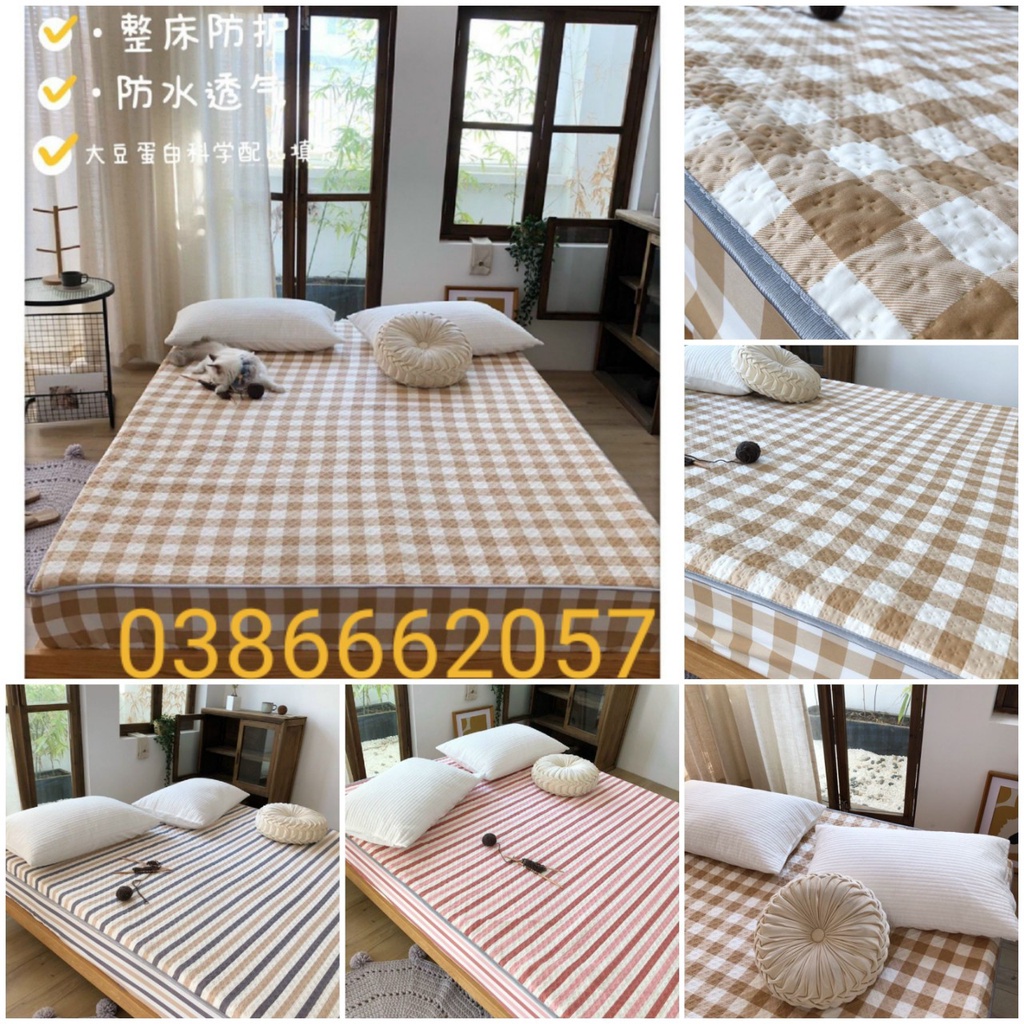 BỘ GA CHỐNG THẤM TRẦN BÔNG SƠ ĐẬU NÀNH CHỐNG THẤM 100%