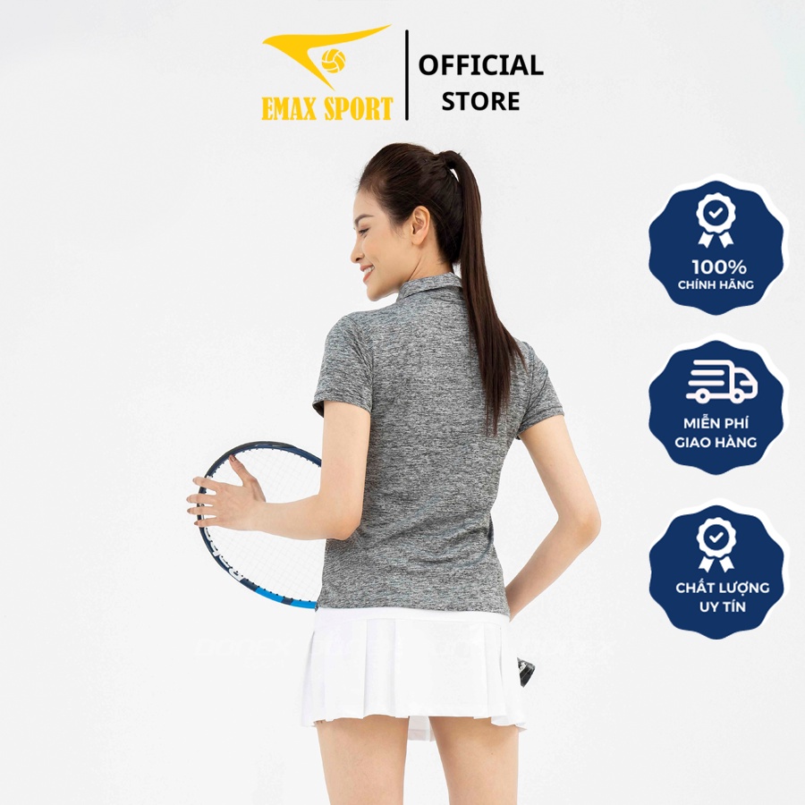 Áo Thể Thao Nữ Cộc Tay Donexpro Cổ Polo Màu Sắc Trẻ Trung, Vải Thun Chuyên Dụng Thoáng Mát, Thấm Hút Tốt AC - 3688