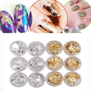 Set giấy bạc mỏng vụn trang trí móng tay-ĐỒ NAIL VIỆT