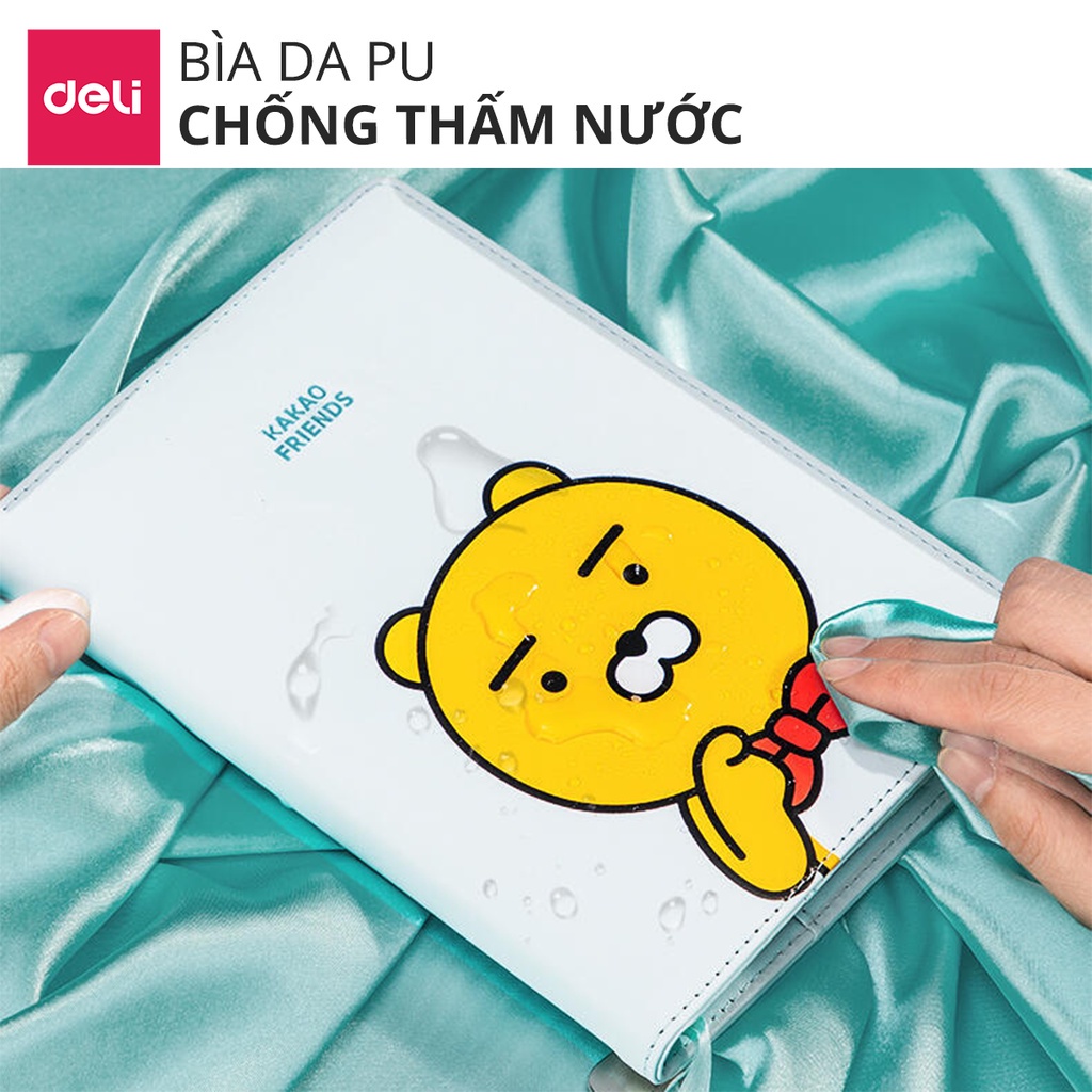 Sổ tay DELI X KAKAO da pu cao cấp 112 trang khổ 140x193mm 22252